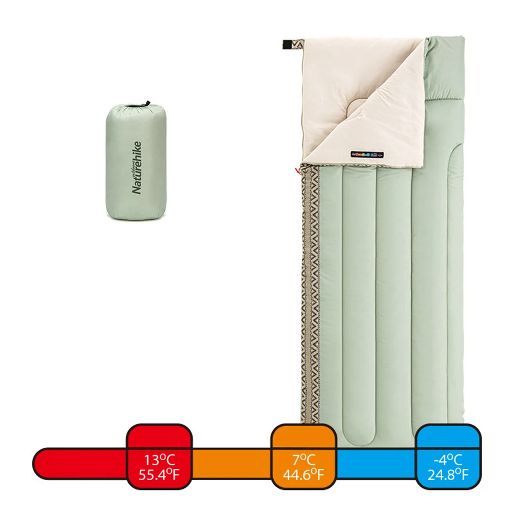 

Naturehike High Quality Camping Sleeping Bag Lightweight 3 Season Waterproof Tourist Mats Ventilation Cotton Sleeping Bag Adult