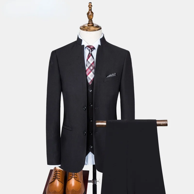 (Пиджак + жилет брюки) новый костюм мужской стиль аксессуар для мужчин умный