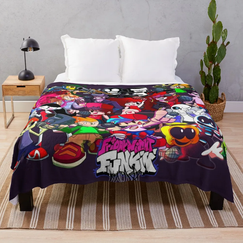 

friday night funkin Throw Blanket plush queen size blanket