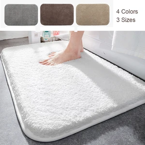 3 sizes solid color bathroom bath mat non slip mats hallway kitchen mat entrance door mat bedroom floor mat carpet home decor free global shipping