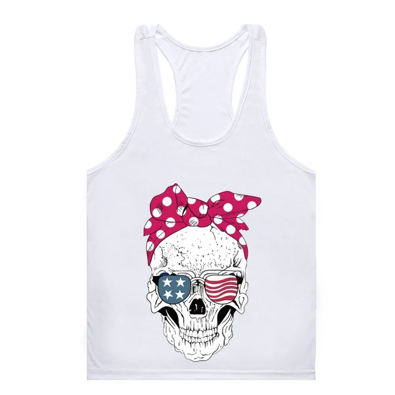 Городская мода, летняя майка большого размера, майка для спортзала, футболка с принтом манги, черепа, майка для спортзала, футболка для спортзала, мужской волшебный, гранж, винтег