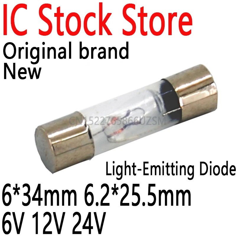 

10PCS/Lot Bulb For Car Circuit DC Tester Voltage Auto Vehicle Gauge Test Light Measuring Pen 6*34mm 6.2*25.5mm 6V 12V 24V