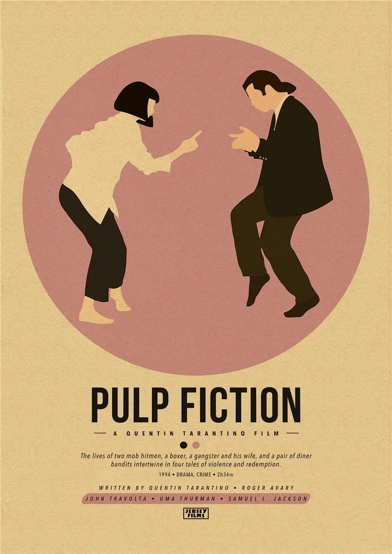 Винтажный постер для классических фильмов принты из крафт-бумаги домашний декор