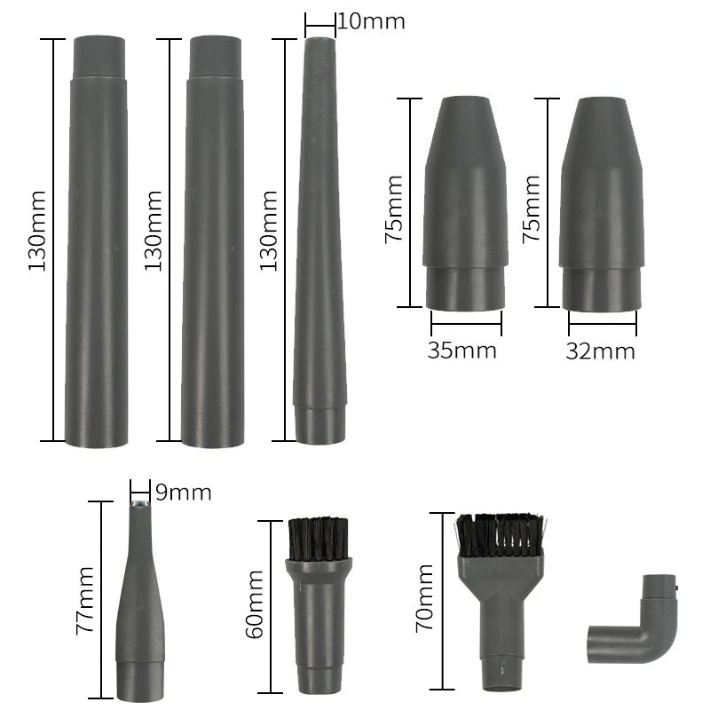 

9Pcs Vacuum Cleaner Accessories Suction Head Flat Nozzle Brushes 32MM/35MM Dust Cleaning Sets