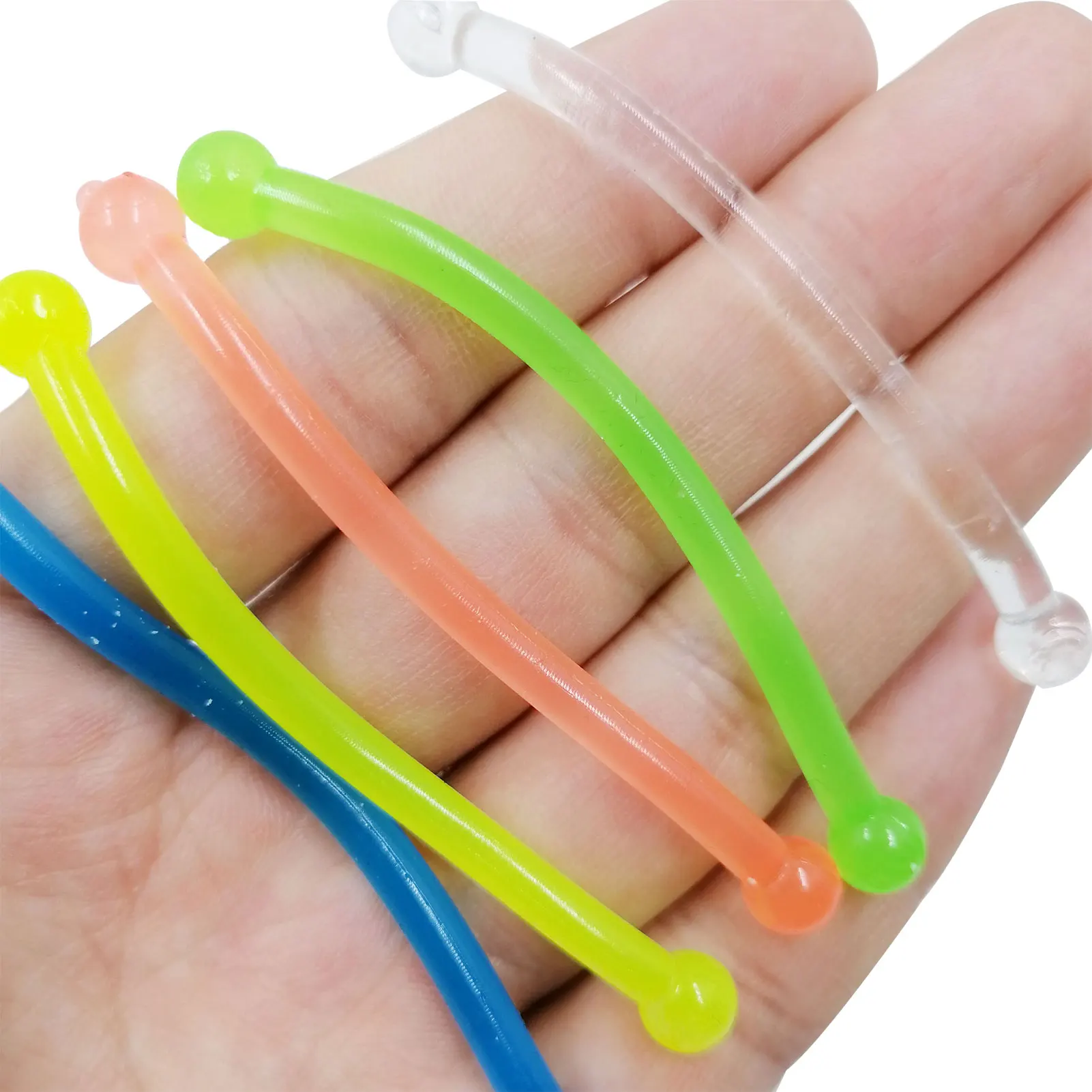 

100pcs Fidgets Twisting Toys Decompression Toy Deformation Rope Stretched TPR Noodle Stretch Stress Relief Kids Adults Squishy