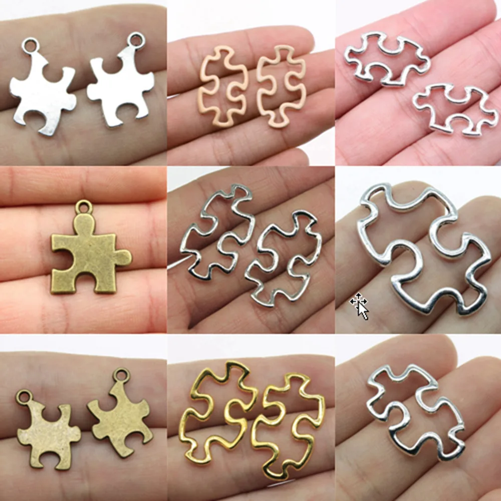 

Jewelry Findings Components Puzzle Connector Charms For Bracelets Charm Pendant