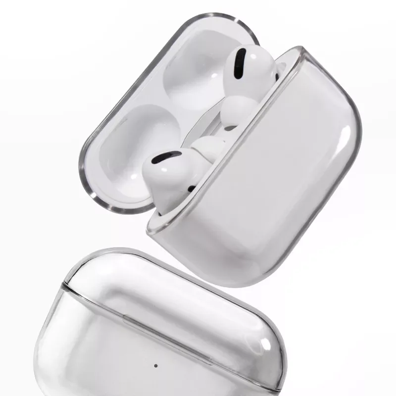 

Transparent Wireless Bluetooth-compatible Headset Case For Airpods Pro Earphone Clear Transparent PC Hard Shell Headset Box