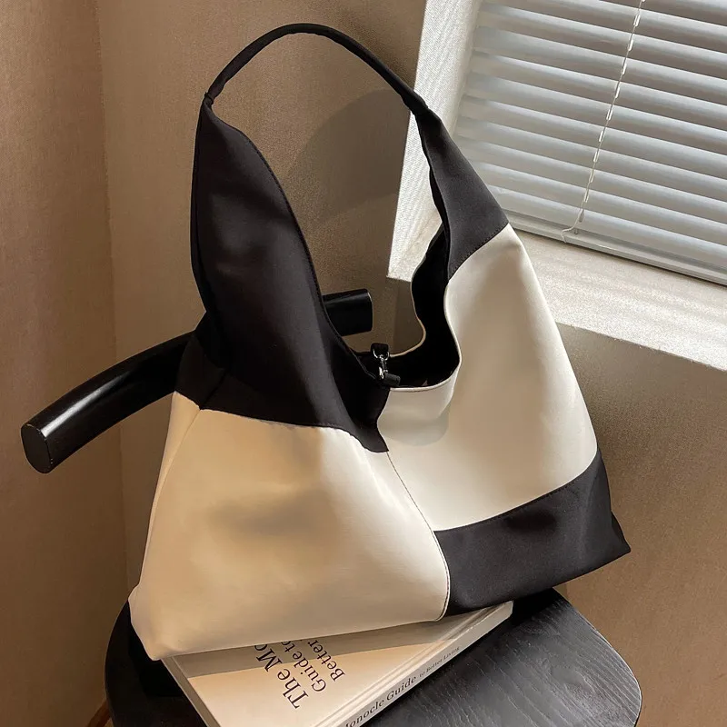 CGCBAG 2023 Fashion Canvas Shoulder Bags For Women Casual Large Capacity Female Tote Bag Simple Commuting Women Designer Handbag