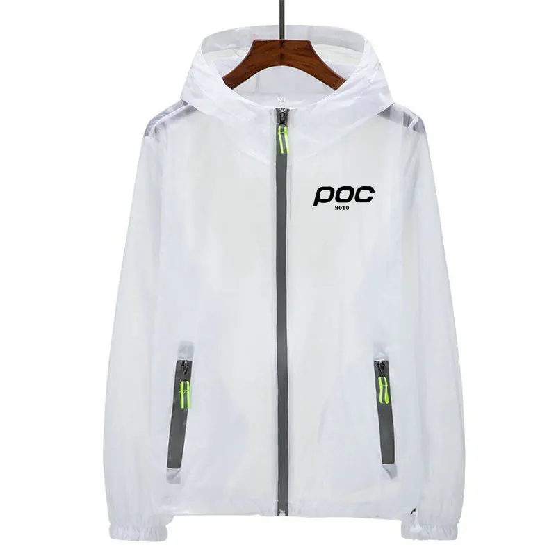 Мужская и женская вело куртка летняя отражающая MOTO POC для катания на велосипеде, спортивная верхняя одежда на открытом воздухе, анти-УФ ветрозащитный полиэстер.