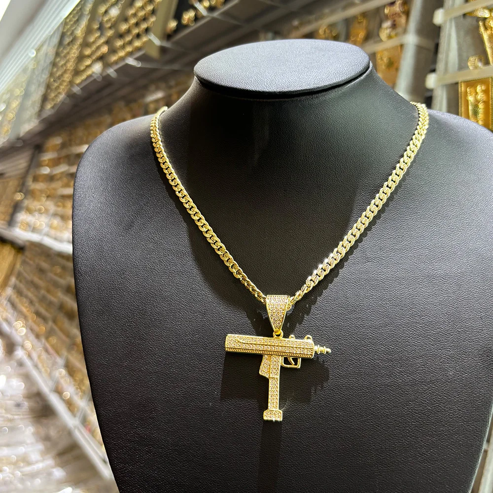 VCT оригинальная специальная цена кулон-пистолет хип-хоп циркон рэп ювелирные