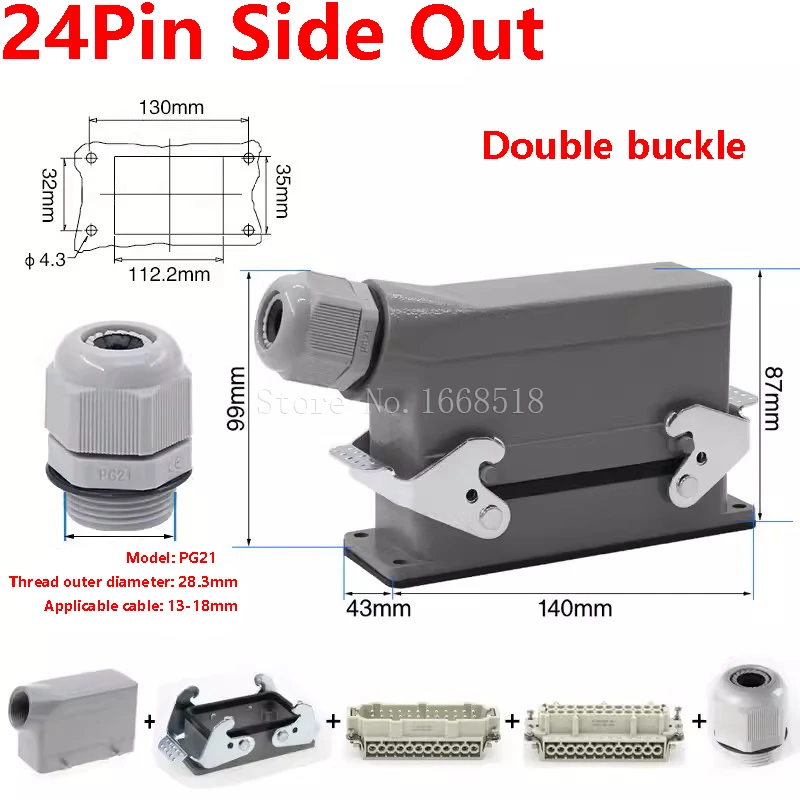 

HDC-HE6 10 16 20 24 32 48 контактный прямоугольный сверхмощный разъем 16 А водонепроницаемый авиационный штекер верхний и боковой линейный разъем