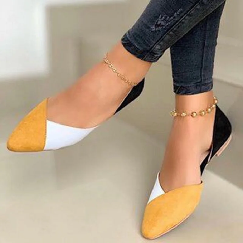 

Women Casual Shoes Women Fashion Flat Sandals Mixed Cors Ladies Loafers Pointed Toe Slip Female Office Shoes Casual Sandals