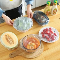100pcsbag disposable food storage cover reusable elastic fresh food covers stretch wrap bowl dish food cover fresh keeping bags
