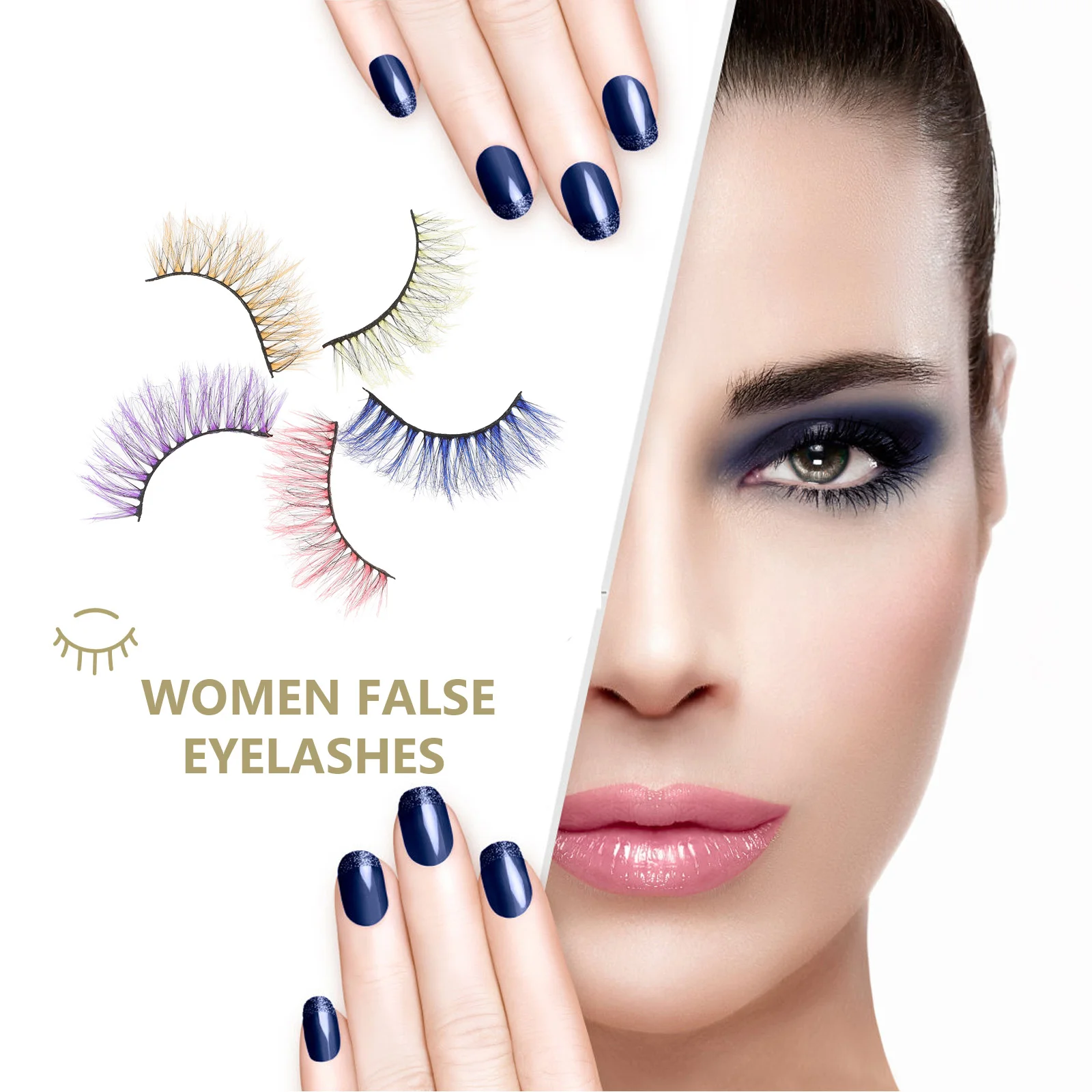 5-шт. Носилки для наращивания ресниц. Дизайнерские накладные ресницы с клеем в