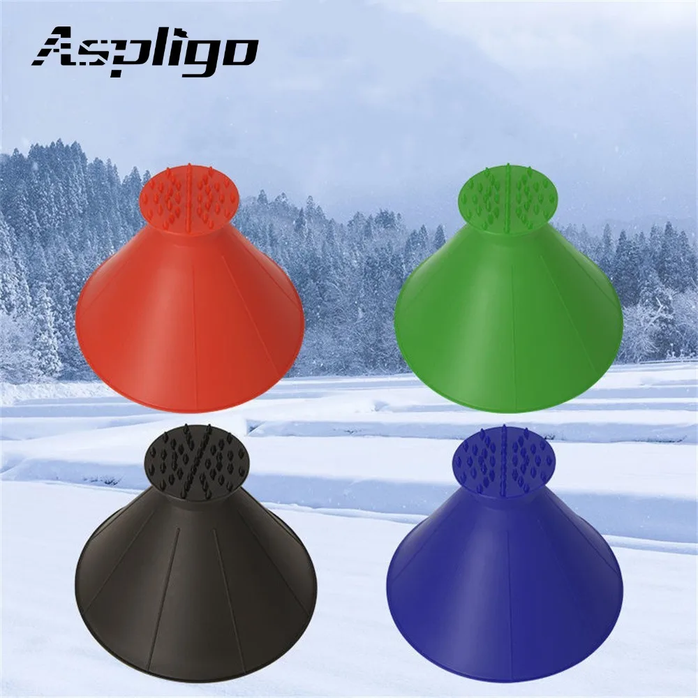 

Aspligo Auto Ice Snow Scrape Funnel Car Window Glass Cleaning Windshield Snow Frost Remove Shovel Cleaning Brush Winter Tool