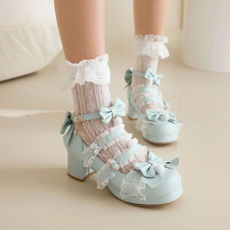 

Spring and Autumn New Cute Mid Heel Women's Shoes Lolita Shoes