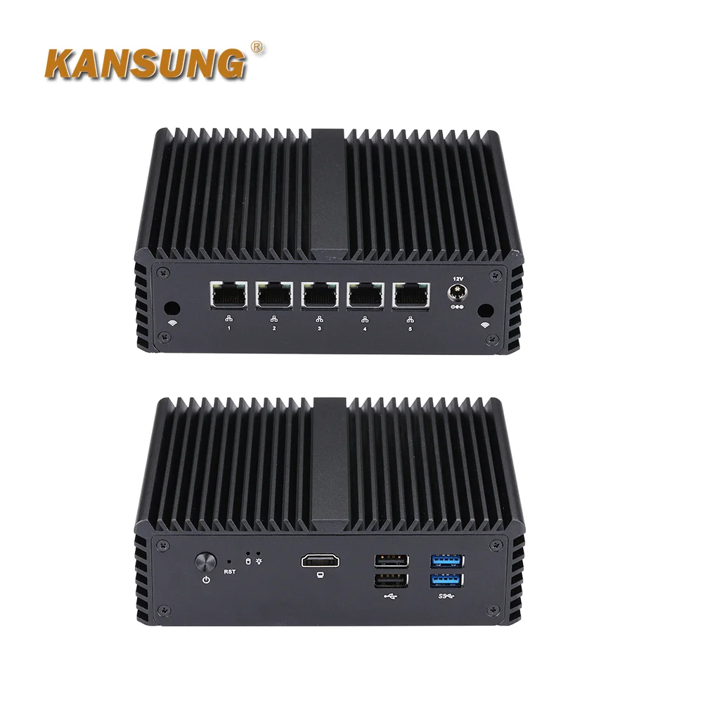 Kansung J4125 Quad Core K750G5 5*2.5G lan UHD графика 600 маршрутизатор компьютер безвентиляторный