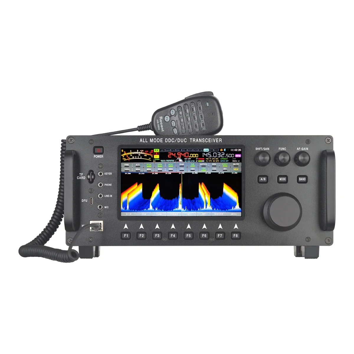 Фото Высокое качество HF-98 WIFI CW FT8 3D дисплей спектра водопада полночастотный SSS SDR трансивер №3