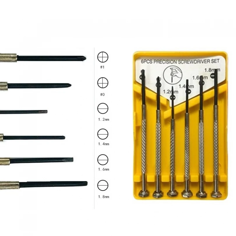 

6pcs Small Multifunction Slotted Phillips Small Screwdriver for Watch Glasses Mobile Phone Computer
