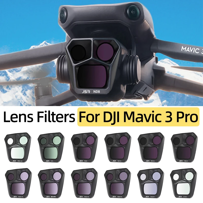 

For DJI Mavic 3 Pro Gimbal Camera Lens Filters UV/CPL/ND8/ND16 ND32/ND64/ND 8/16/32/64PL/Night/Star/GND Filters Set Accessories