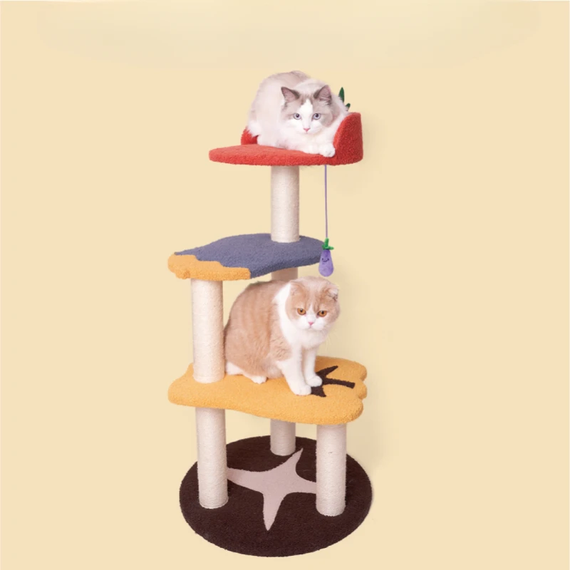 

Accessories Tower Scratchers Toy Climbing Condo Shelf Sofa Habitats Scratchers Stuff Couch Rascador Gatos Pet Products RR50FS