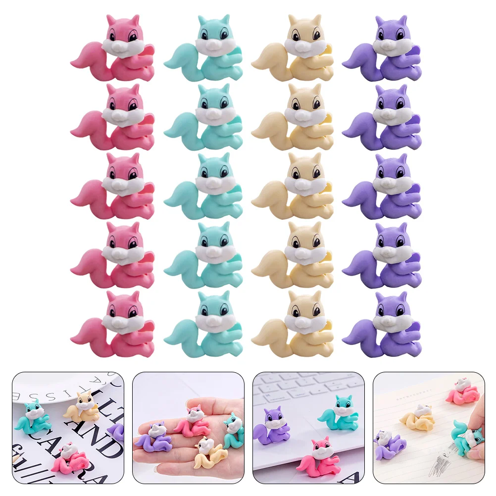 Erasers Eraser Kids Animal Mini Squirrel Cute Rubber Animals Cartoon Puzzle School Painting Bulk Students Stationery Gift Toy