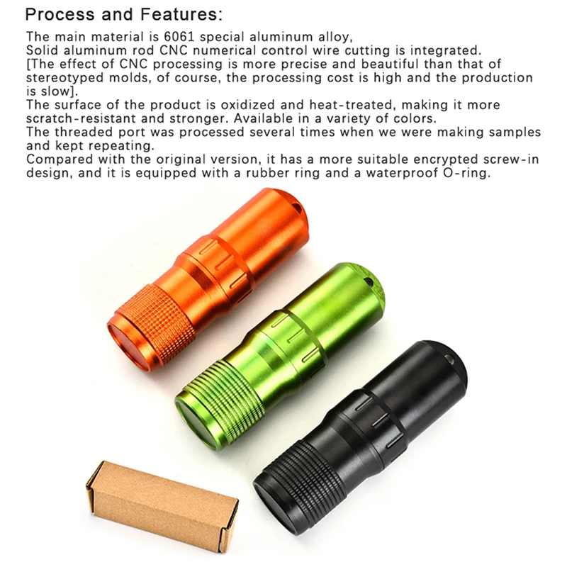 

EDC Waterproof Survive Trunk Container Holder StorageWaterproof Pill / Match Case Box Container outdoor tools
