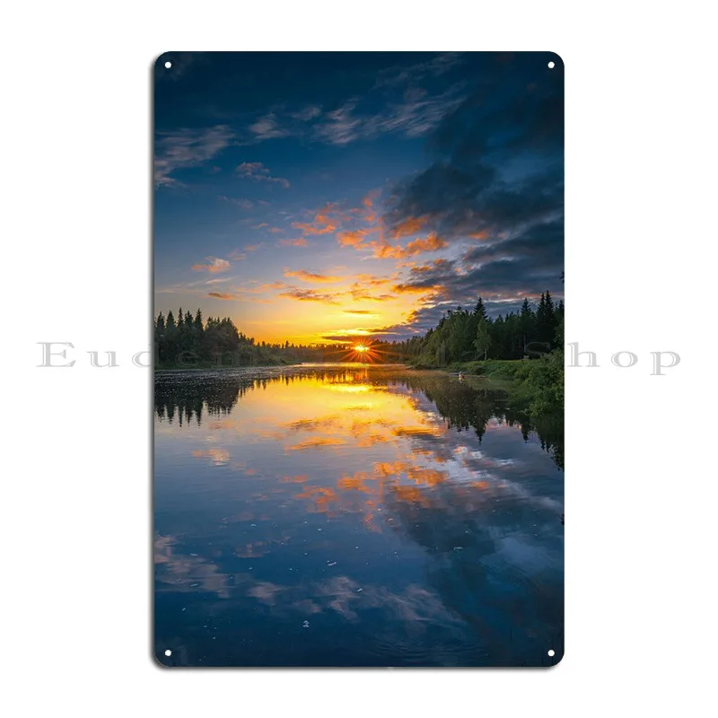 Летняя ночь отражения металлические знаки клубный Декор стены гараж печать