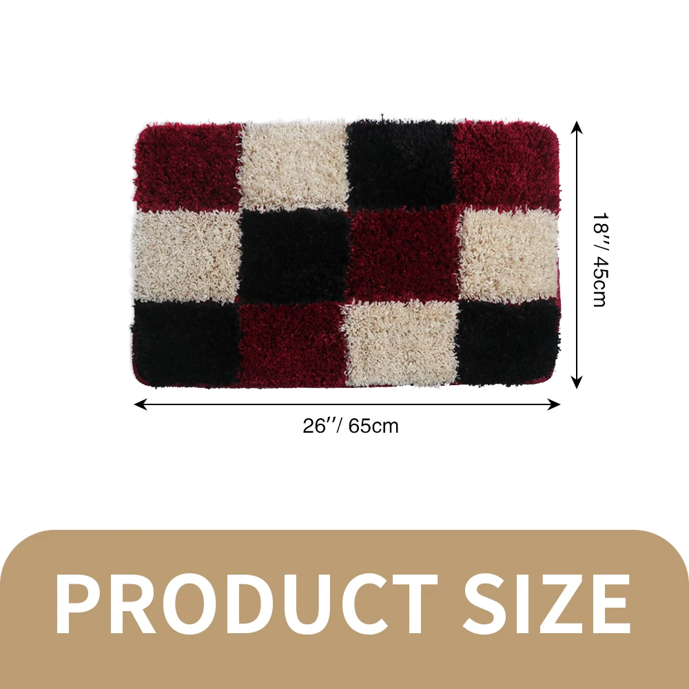 

Bath Rug Non Slip Bath Mat for Bathroom Soft Absorbent Fluffy Thick Microfiber Bathroom Rugs