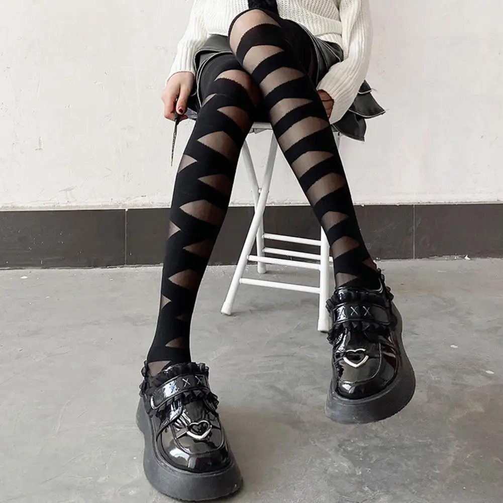 

Sexy Women Stockings Solid Color Tights High Elasticity Club Stockings JK Pantyhose for College