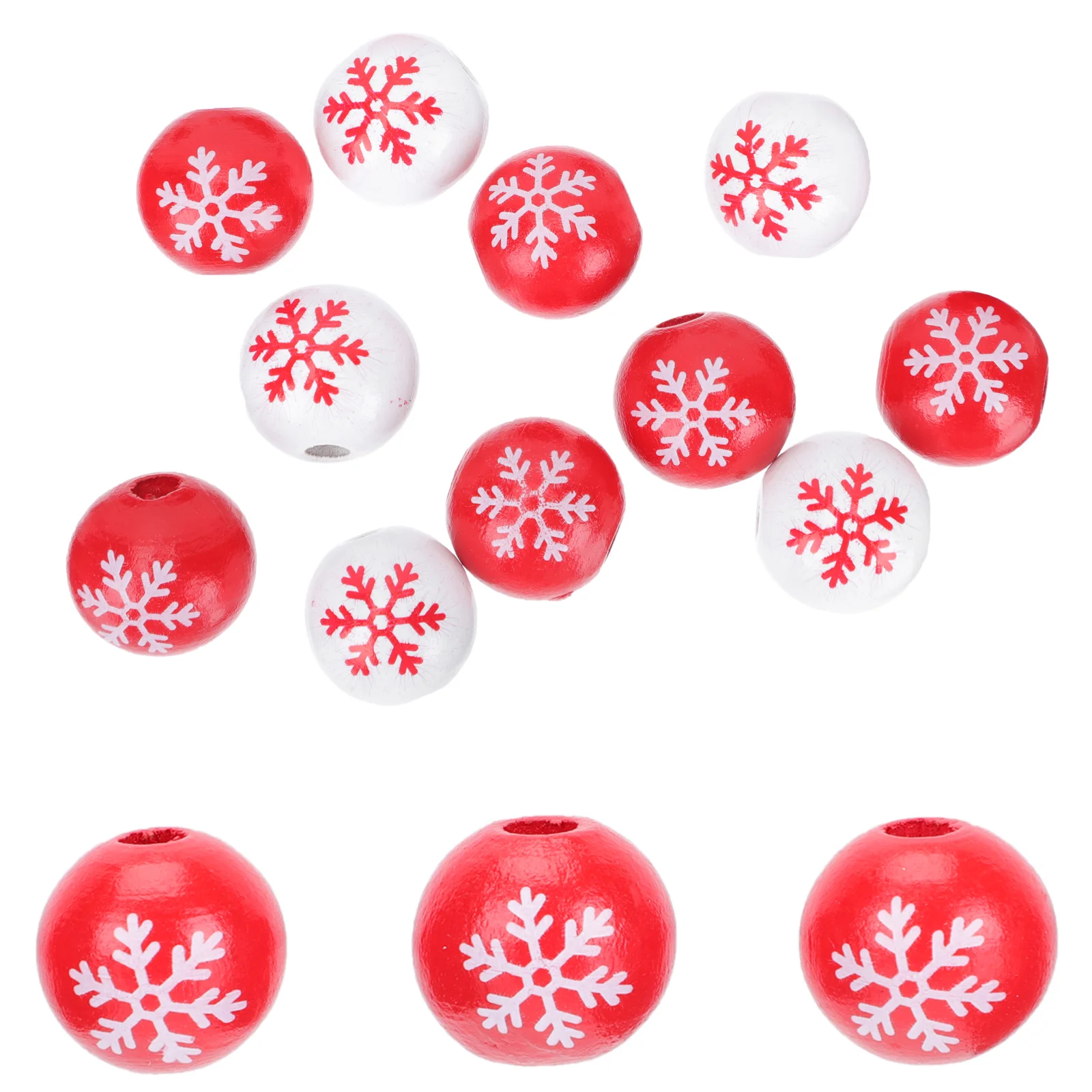 

Beads Christmas Diy Wooden Bead Wood Accessoryjewelry Round Rustic Garland Craft Loose Polished Decorative Charm Natural Spacer
