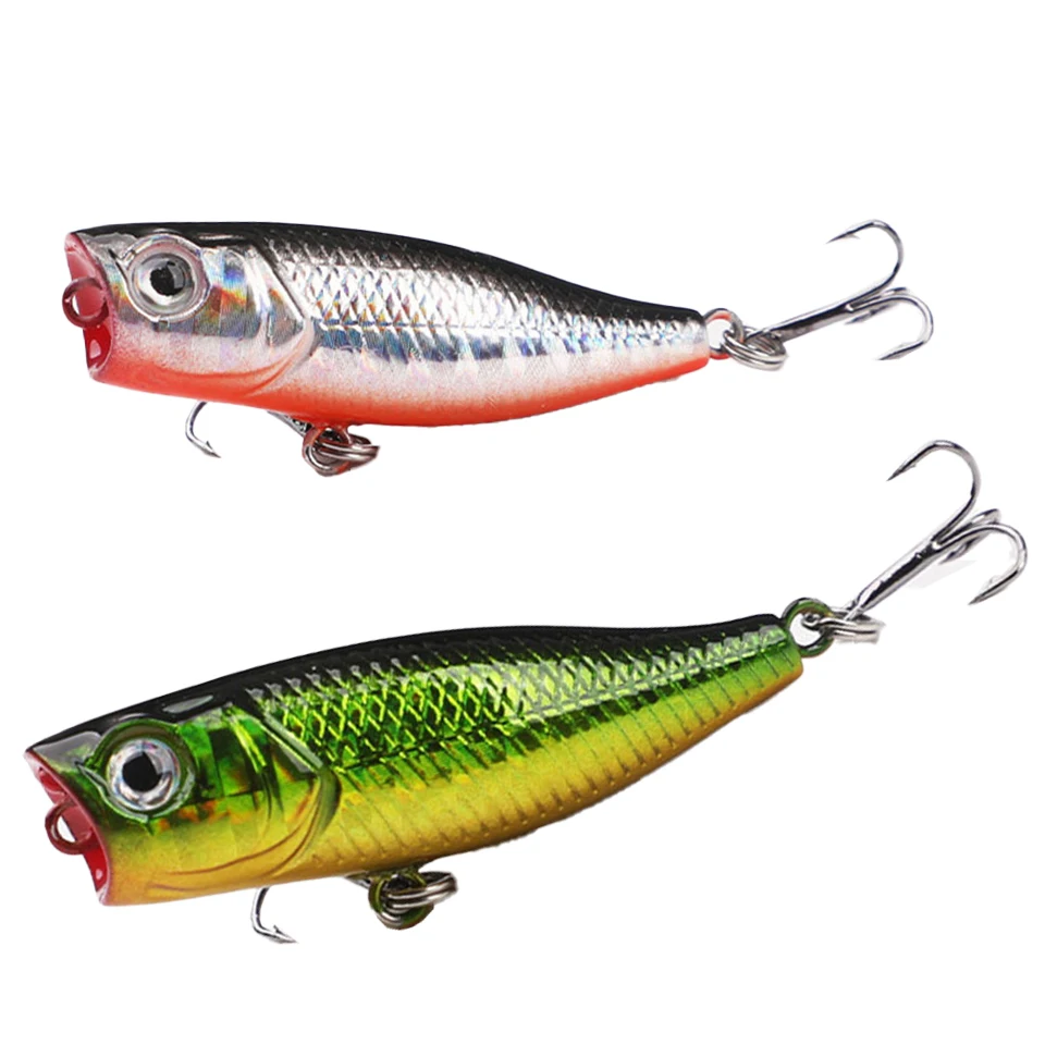 

1Pc 45Mm 3.3G Popper Bait Artificial Bionic 3D Fisheye Swing Bait Topwater Hard Bait Freshwater Bass Trout Pike