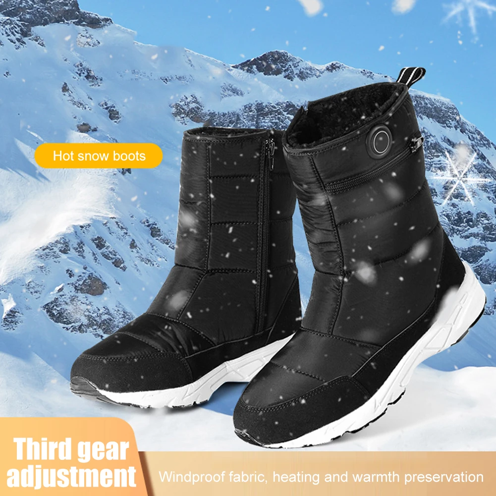 

Intelligent Charging Electric Heating Shoes Washable Thermal Shoes Comfortable Warm Snow Boots 3 Speeds Adjustable for Men Women
