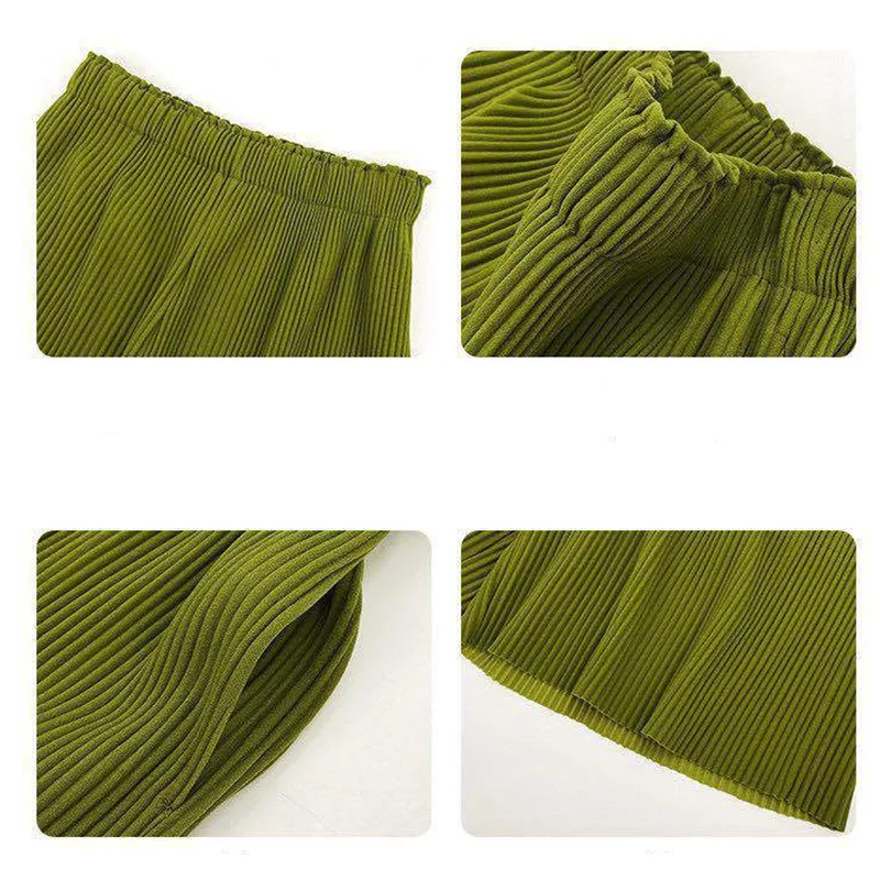 Summer Wide Leg Shorts Women Large Size Casual Solid Short Loose Elastic Waist Female Short Pants Korean Fashion Shorts