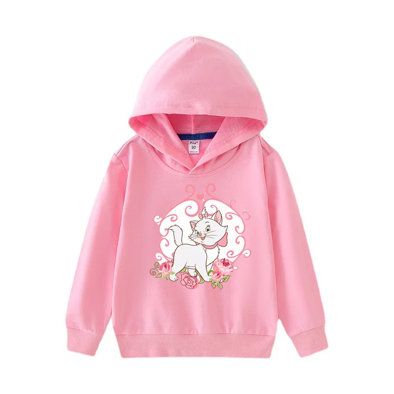 

Pink hoodie print Mary the Cat Kid Hooded Sweater Toddler Baby Boys Girls Clothes Hoodie Sweatshirt Tops Girl Autumn Hoodies