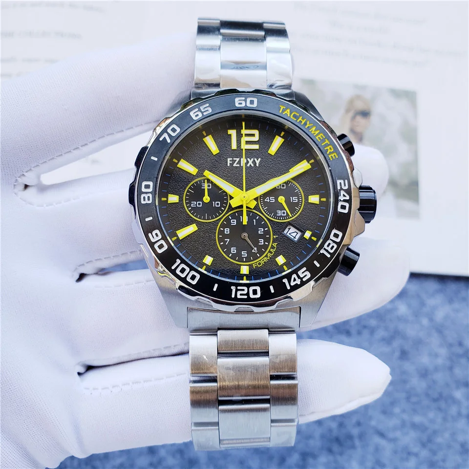 

Новые брендовые кварцевые часы TGZ18, мужские классические многофункциональные спортивные часы из нержавеющей стали 904L, автоматические женские часы с хронографом и датой, AAA