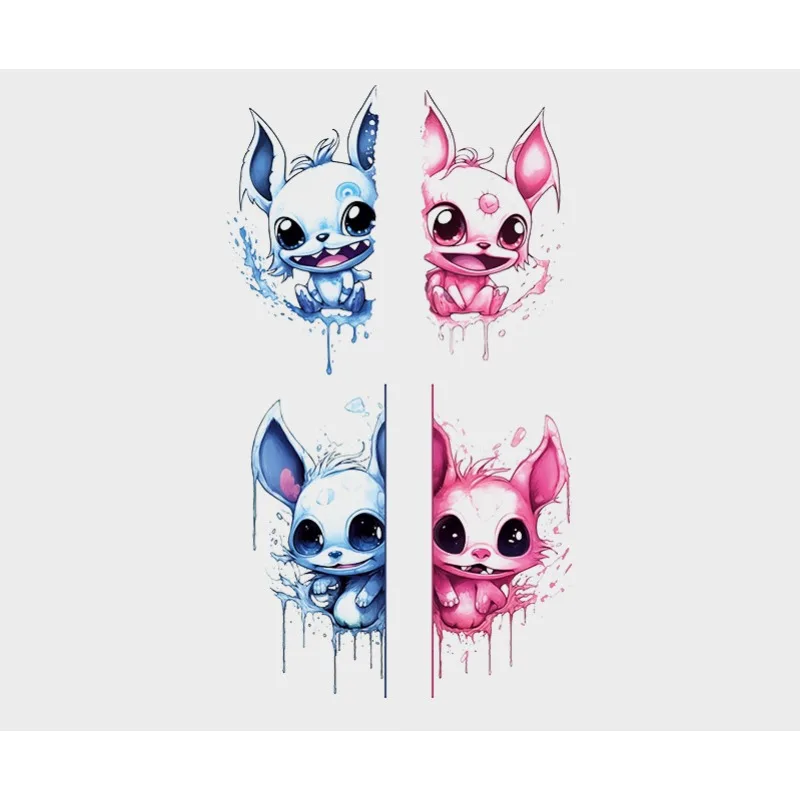 

New Disney Cute Stitch Tattoo Stickers Durable Semi Permanent Waterproofs Non Reflective Tattoo Stickers Couple Accessories
