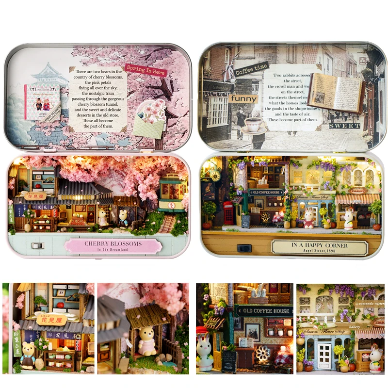 

Домик кукольный CUTEBEE, Миниатюрная игрушка «сделай сам», театральный, миниатюрный, для детей, подарок на день рождения