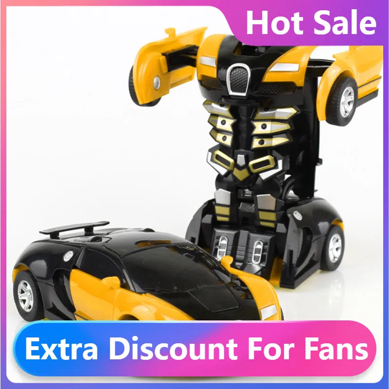 

Fashion New One-key Deformation Toys Automatic Transform Robot Plastic Model Car Funny Diecasts Toy Boys Amazing Gifts Kid Toy