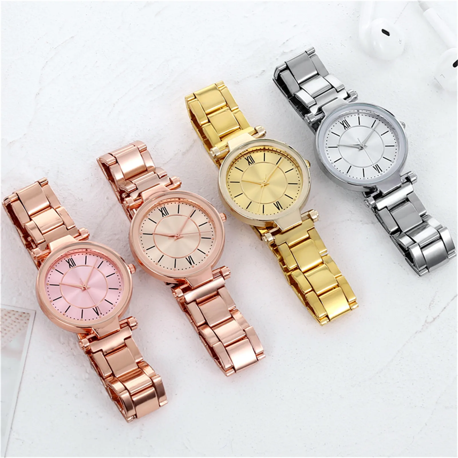 

Elegant Watch For Women Montres Femmes Ladies Stainless Steel Strap Watch Fashion Analog Quartz Wrist Watch Reloj Digital