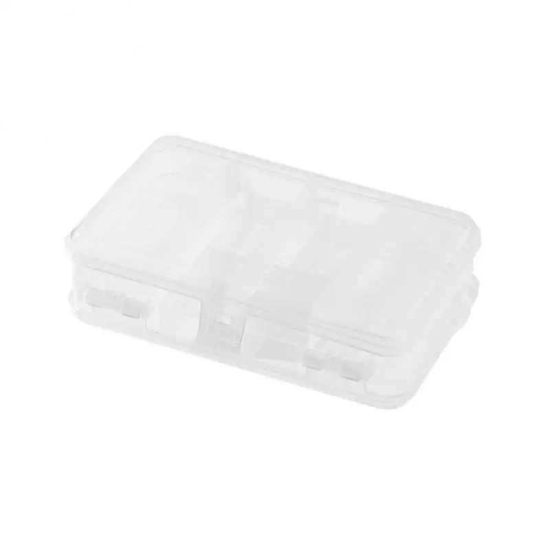 

10 Grid Storage Jewelry Box Transparent Plastic Compartment Double-sided Necklace Bracelet Hairpin With Peg Holes Jewel Case