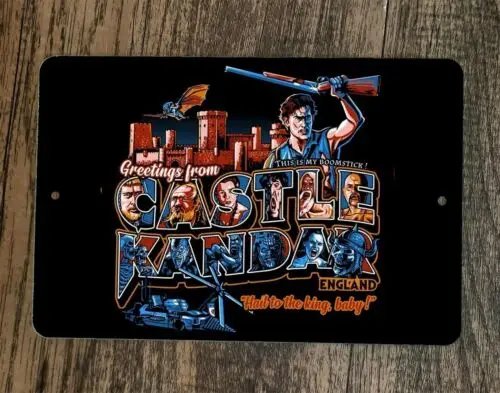 Приветствия из замка Кандар 8x12 металлический настенный знак постер злые