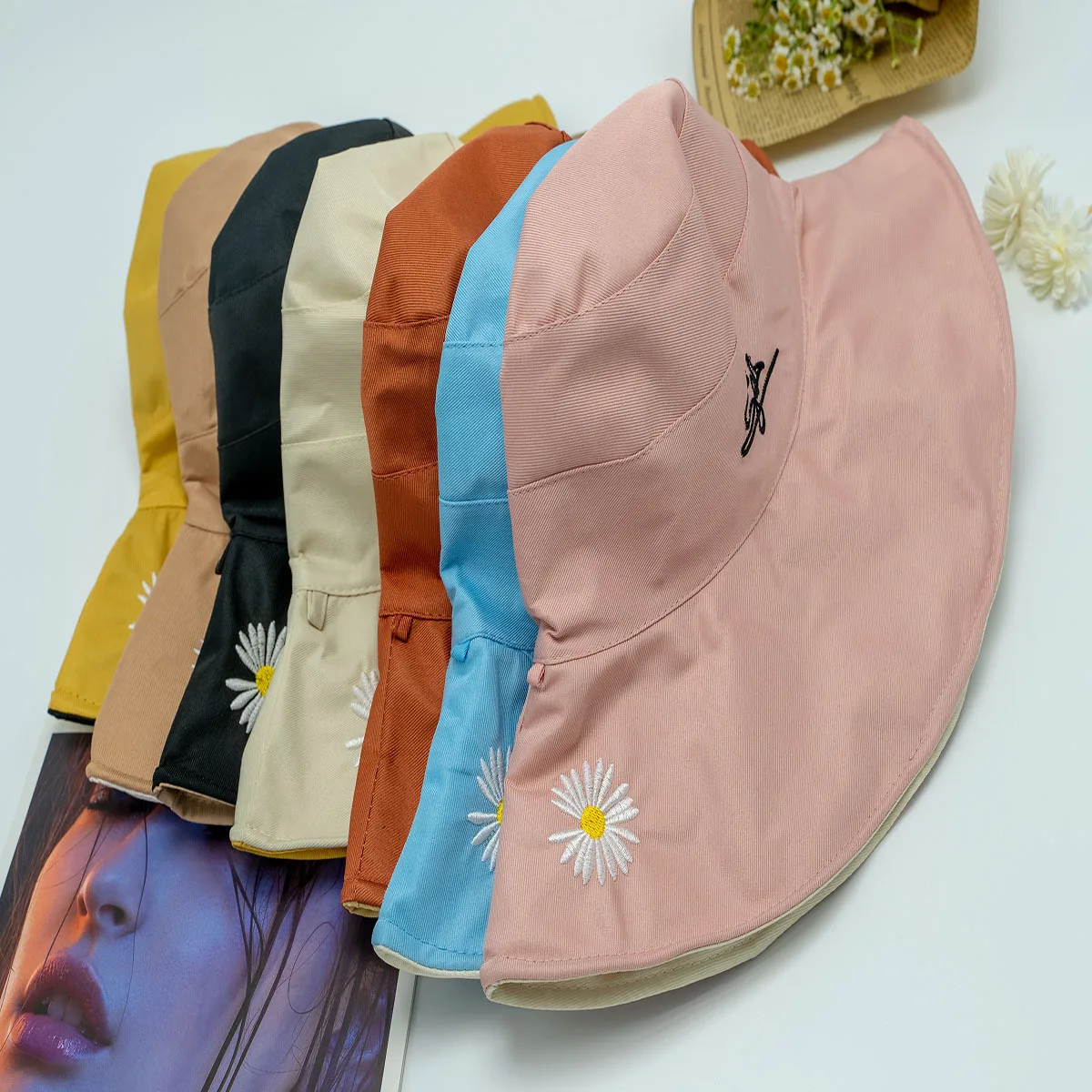 

Панама PINKSWAN Двусторонняя двусторонняя с рисунком, модная шапка для активного отдыха, аксессуар от солнца