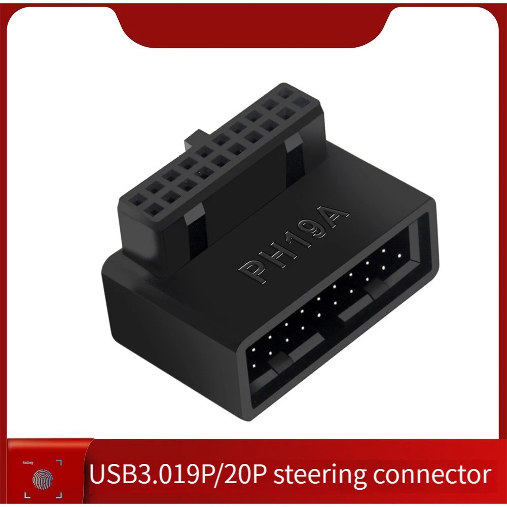 

Адаптер для разъема материнской платы компьютера USB 3,0 19P/20P 90 градусов