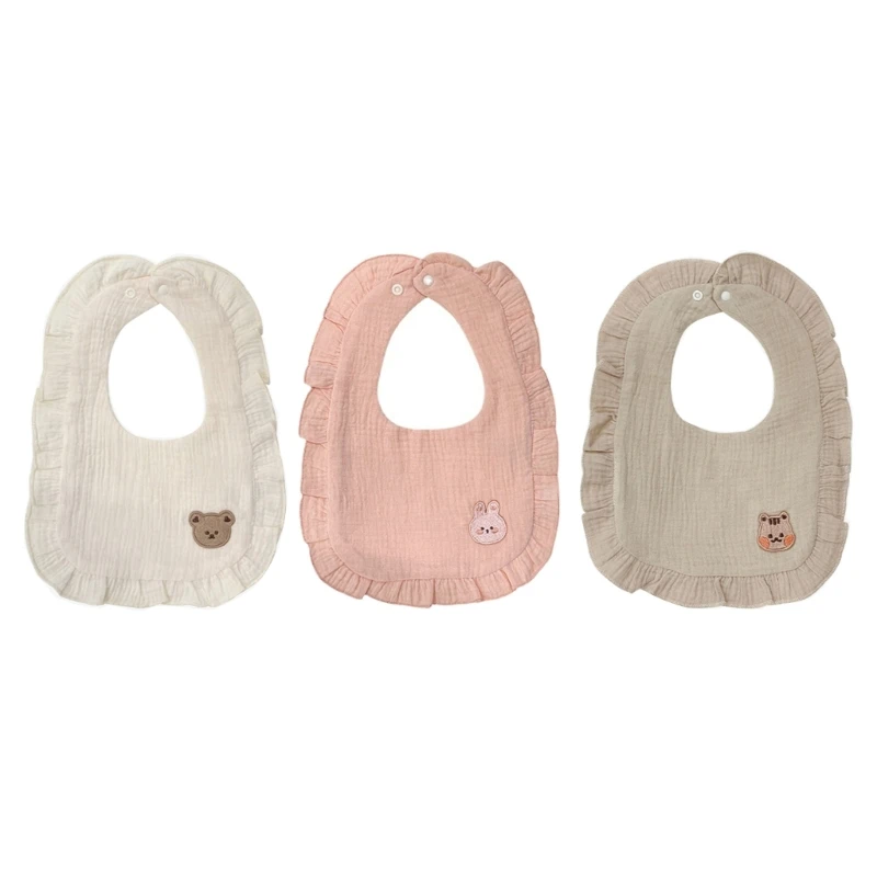 

Toddler Bib for Eating Adjustable Snap Bibs Neutral Gender Teething Bandannas