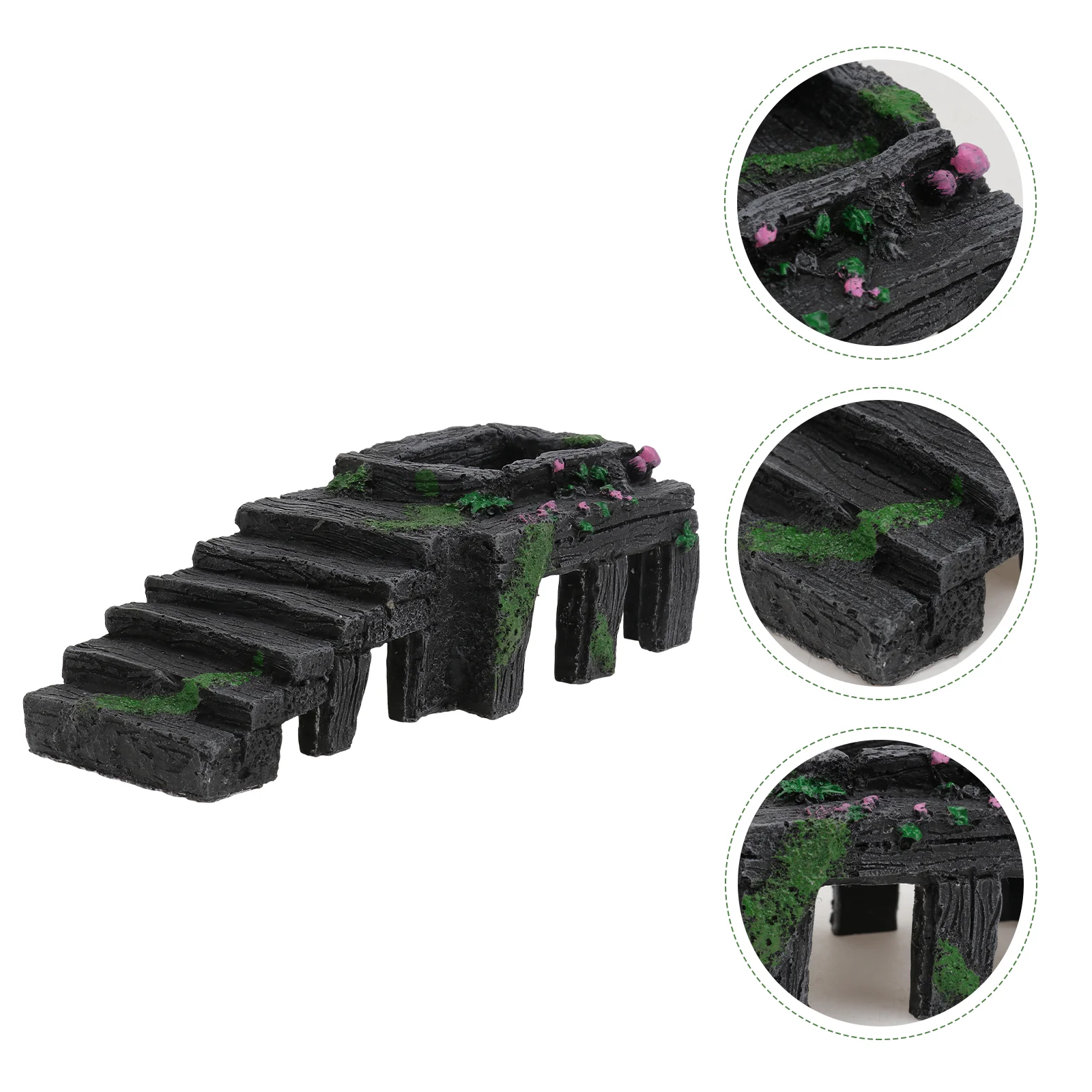 

Cave Platform Aquarium Turtlebasking Dock Floating Terrapin Decor Habitat Tank Reptile Resin Decoration Terrarium Adornment