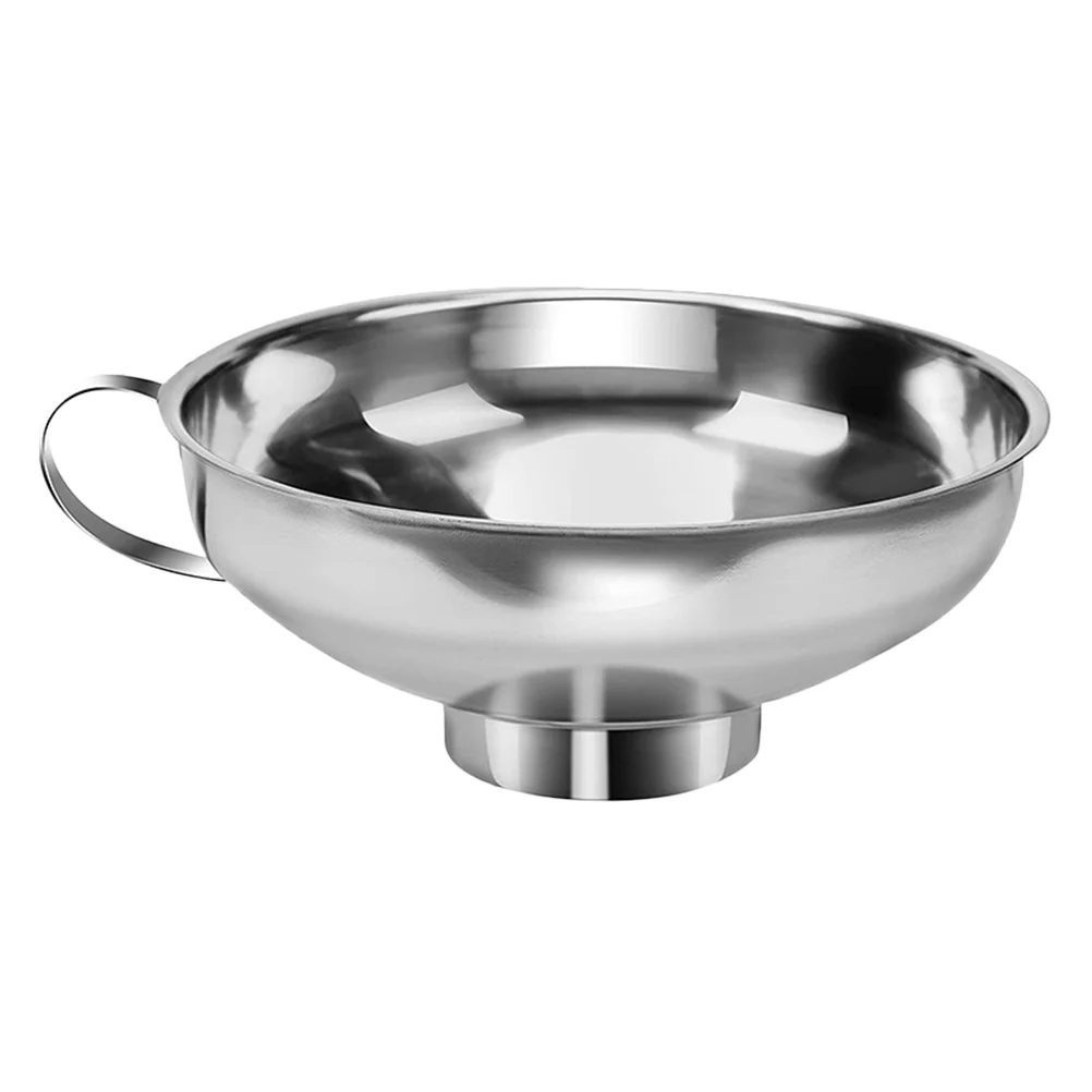 

Wide Mouth Funnel Stainless Steel Canning Funnel Thicken Metal Jam Jar Funnel