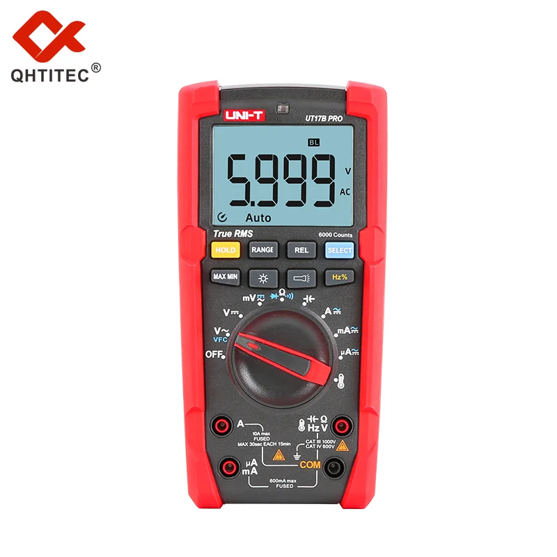 

UNI-T UT17B PRO Display Multimeter High Precision True Effective Value Digital Intelligent Anti-burn