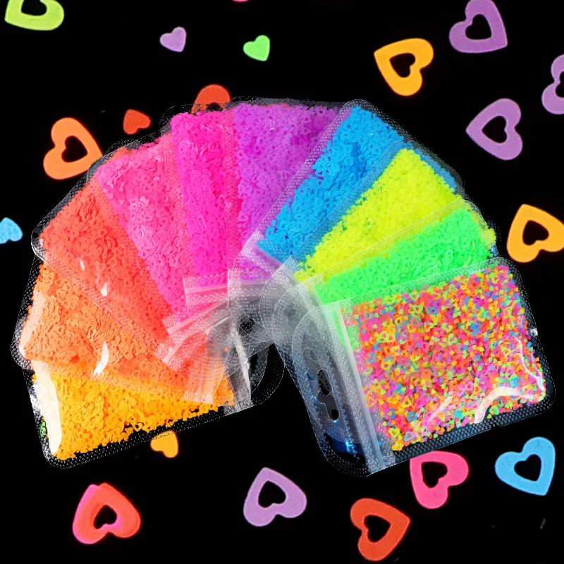

1 Bag Hollow Heart Shape Sequins For Epoxy Resin Mold DIY Nail Art Glitter Filler Handmade Crafts Jewelry Decoration Accessories