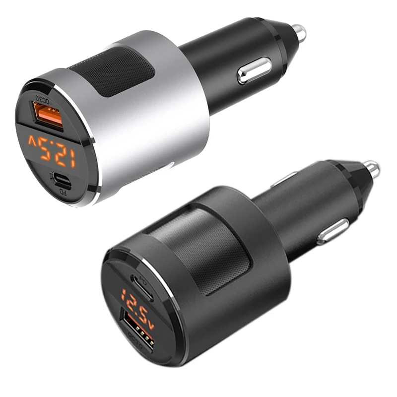 

Автомобильное зарядное устройство RISE-2 в 1 с поддержкой быстрой зарядки, 65 Вт